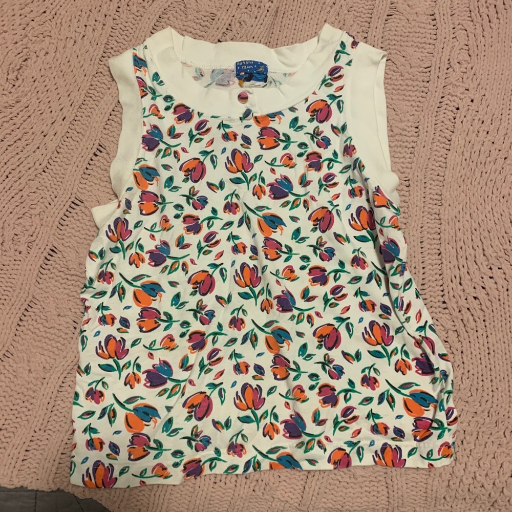 Vintage Banana Moon Floral Sleeveless Top